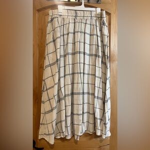 a new day Cream and Black Checkered Skirt.